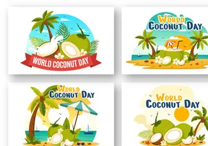 10 World Coconut Day Illustration