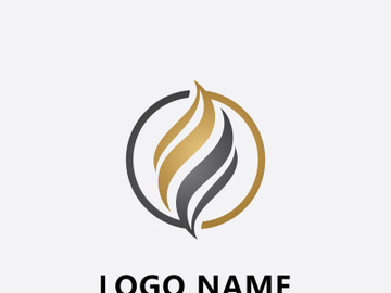 Hair logo  hair wave icon  vector template preview picture