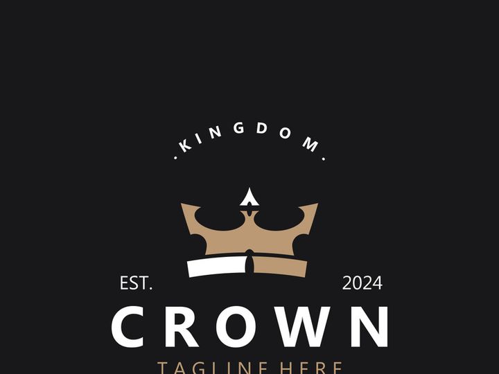 Crown logo simple design template. Vintage Crown Logo Royal King Queen concept symbol icon