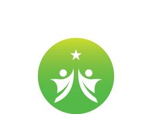 People star logo design to achieve a success or dream.