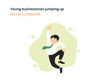 Young businessman jump up preview picture