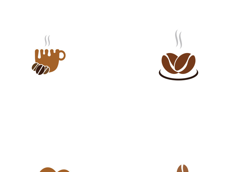 Coffee bean logo design.