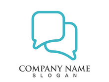 message bubble logo and symbol speech icon illustration