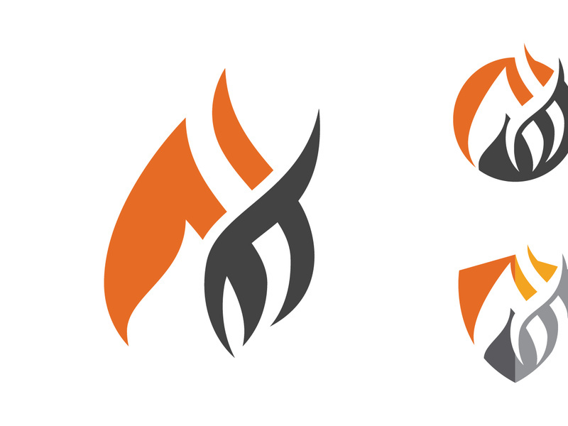 Flames Logo icon illustration vector design template