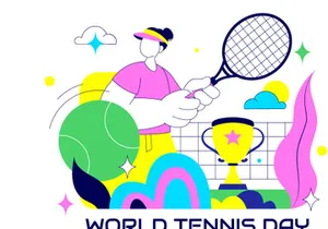 10 World Tennis Day Illustration