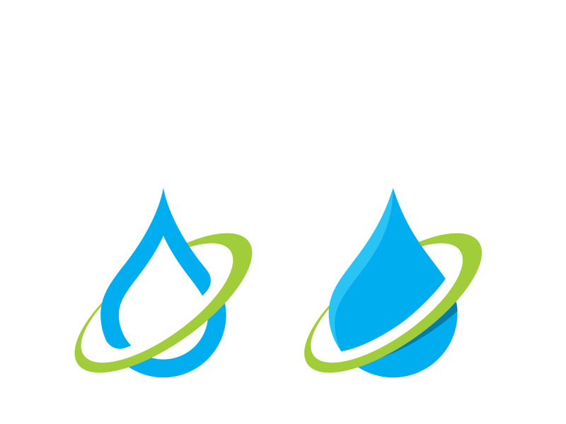 Blue Water Drop Logo Icon Vector Design