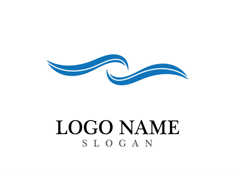 Wave beach vector illustration design logo