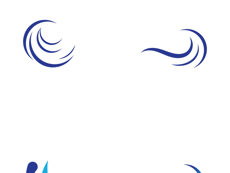 Ocean water wave wave logo design.