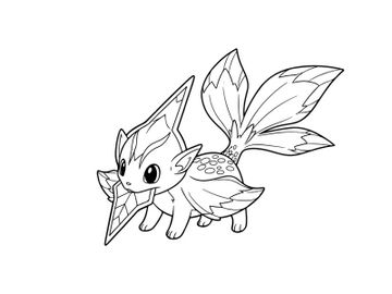 Cute white fox mascot vector illustration flat design preview picture