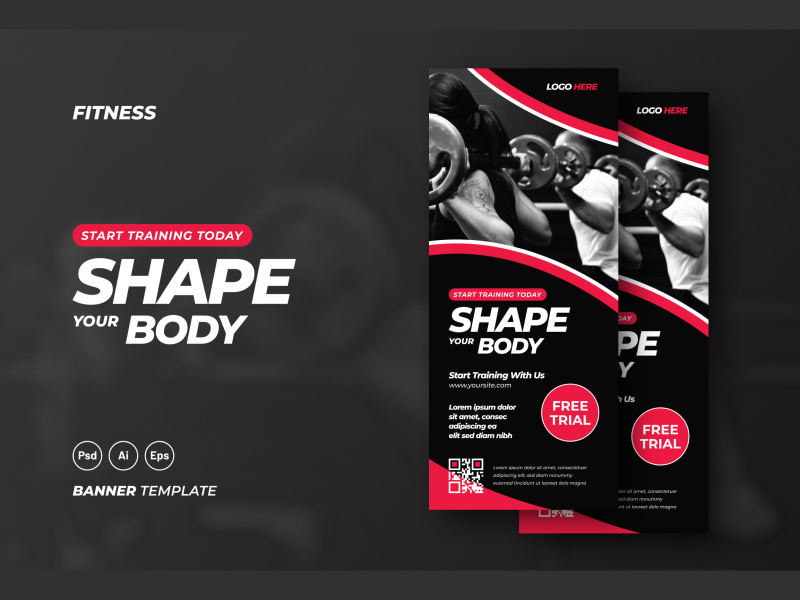 Fitness Roll Up Banners