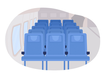 Plane interior vector isolated illustration preview picture