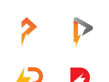 Letter P  power logo icon vector design preview picture