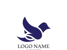 Dove bird logo vector design illustration