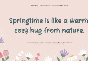 Unfolding - Decorative Display Font