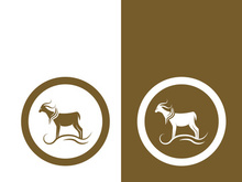 Goat logo template vector icon illustration design