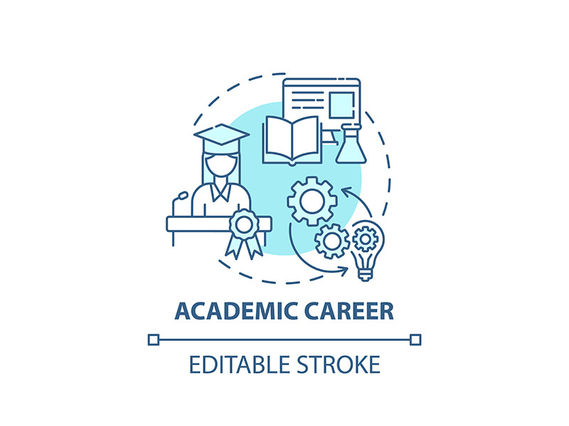Academic career concept icon