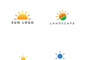 Creative and unique sun logo design.
