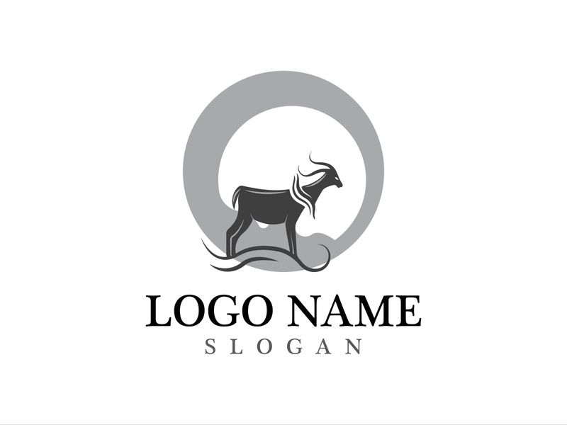 Goat logo template vector icon illustration design