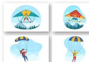 2 Skydiving Sport Illustration
