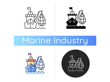 Industrial fishing icon preview picture