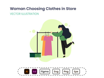 Woman choosing clothes in store preview picture