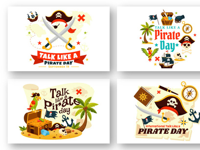 12 International Talk Like A Pirate Day Illustration