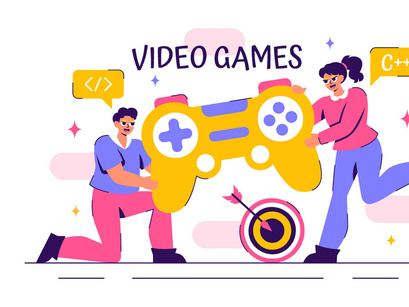 10 Professional Video Games Illustration