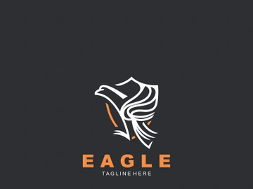 Eagle Bird Logo, Falcon Flying Soaring Geometric Logotype concept symbol design preview picture