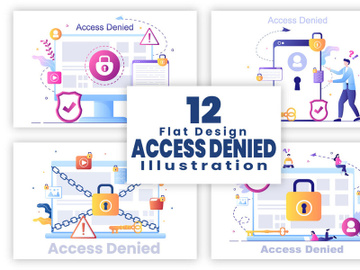 12 Login Access Denied Vector Illustration preview picture