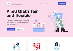 Foundation: Landing Page Design Freebie