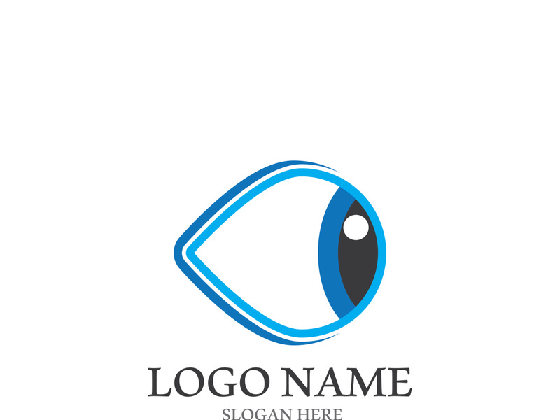 Branding identity corporate eye care vector logo design