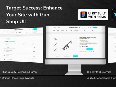 Armaments Gun Shop UI kit | Figma Design