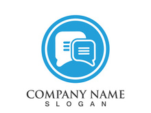 message bubble logo and symbol speech icon illustration