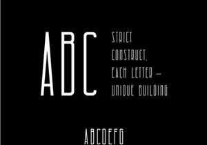 Architectural: Free condensed font
