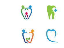 Dental care logo vector icon design
