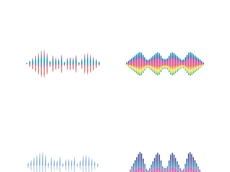 Sound waves vector illustration design template