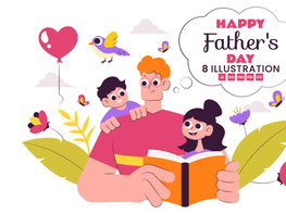 8 Happy Fathers Day Illustration preview picture