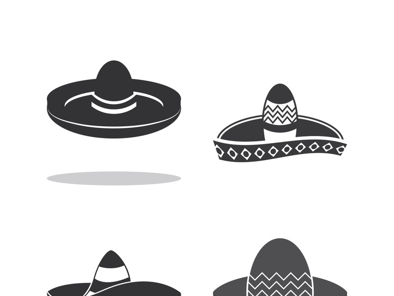 Simple hat vector design logo icon template