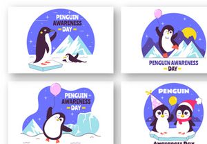 11 Penguin Awareness Day Illustration