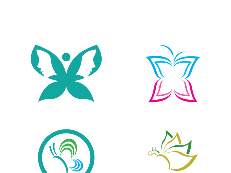 Butterfly logo icon vector design illustration