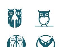 Owl logo icon design animal and simple business abstract vector