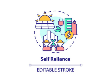 Self reliance concept icon preview picture