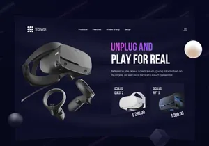 VR Headset eCommerce Store Landing Page Design