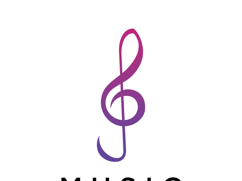 Creative musical note logo abstract design for vocal , music , course, choir, singer , education , concert.