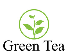 Tea cup logo vector design.Green tea vector logo template.