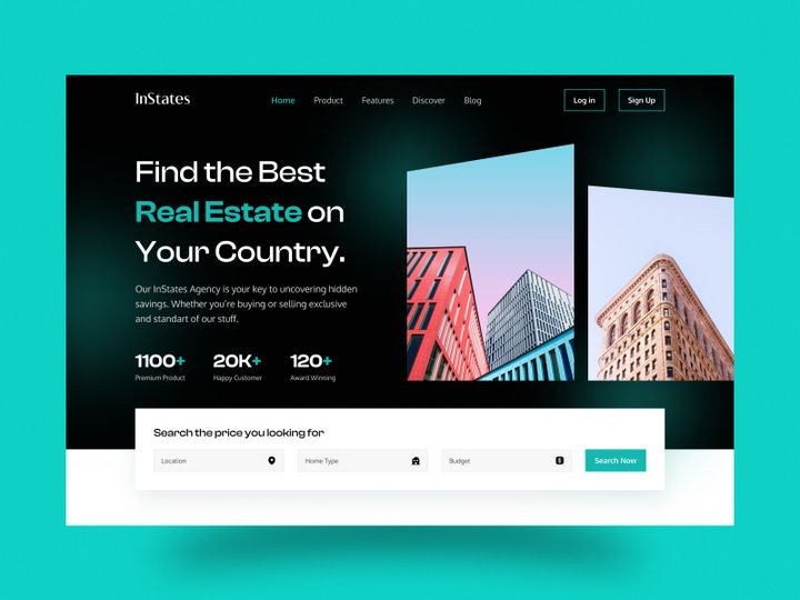InState - Real Estate Web Header Design