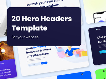 Kreed – 20 Hero Headers Template preview picture