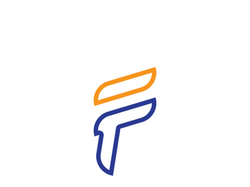 F logo and symbol vector icon app preview picture