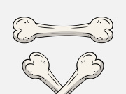 Broken Bone. Bone Fracture. Cute Dog Crack and Splint Bones. Dangerous Situation by Trauma to the Body. Vector Illustration for T Shirt Design and Other Usages.