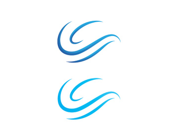 Water wave Logo design vector Template preview picture